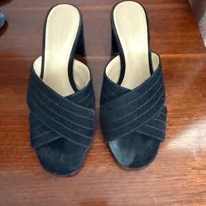 Ann Taylor Black Minimalist Mules